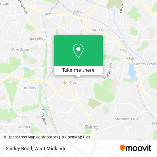 Shirley Road map