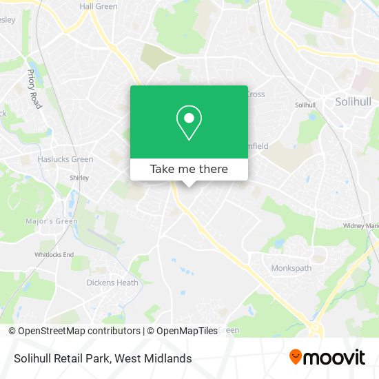 Solihull Retail Park map