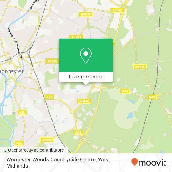 Worcester Woods Countryside Centre map