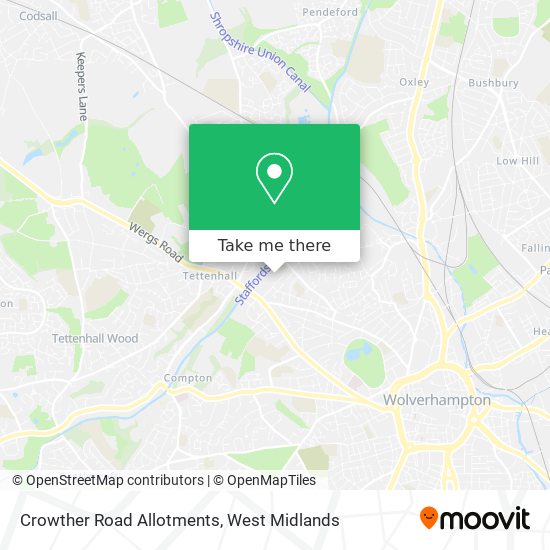 Crowther Road Allotments map