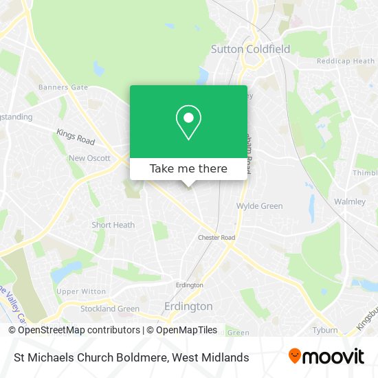 St Michaels Church Boldmere map
