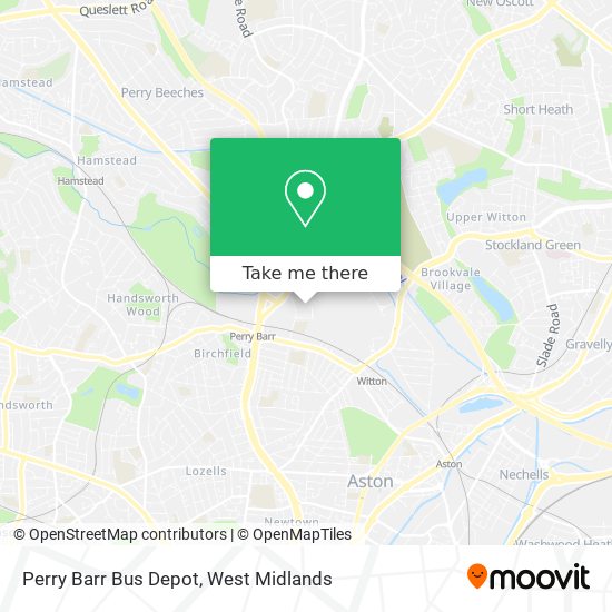 Perry Barr Bus Depot map