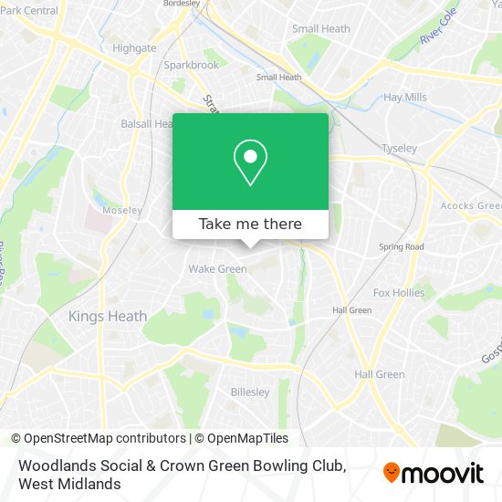 Woodlands Social & Crown Green Bowling Club map