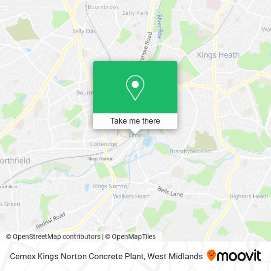 Cemex Kings Norton Concrete Plant map