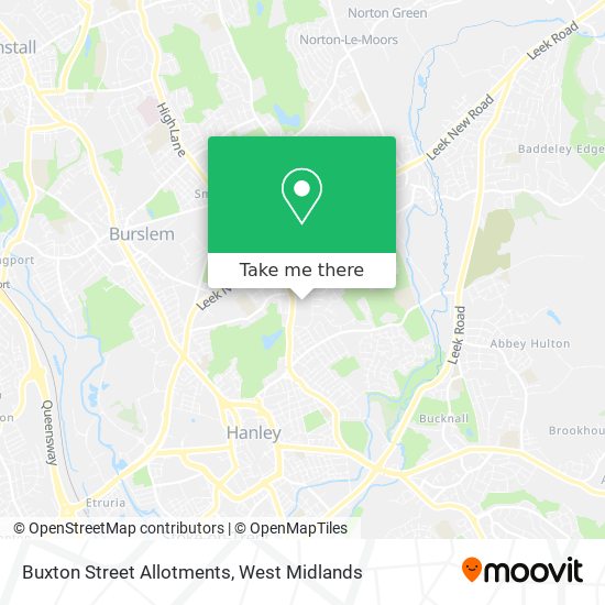 Buxton Street Allotments map