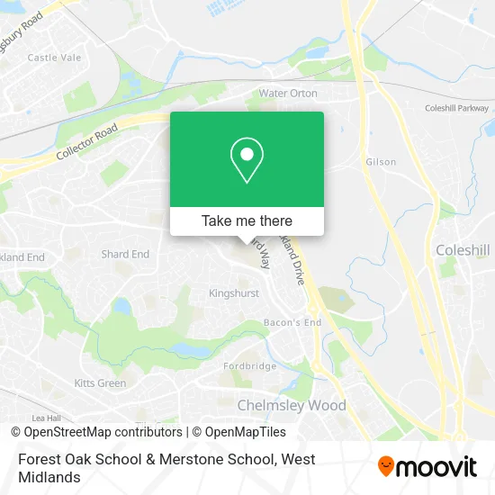 Forest Oak School & Merstone School map