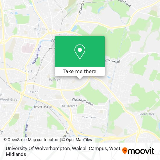 University Of Wolverhampton, Walsall Campus map
