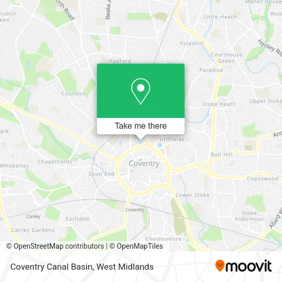 Coventry Canal Basin map