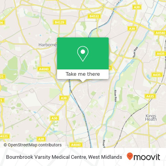 Bournbrook Varsity Medical Centre map