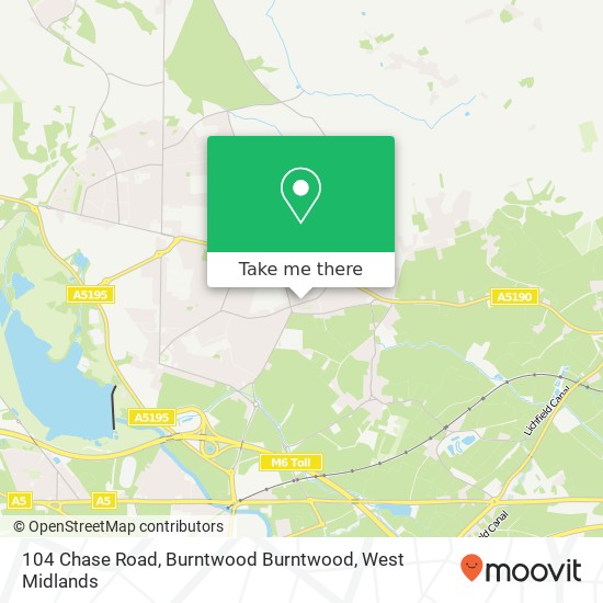 104 Chase Road, Burntwood Burntwood map