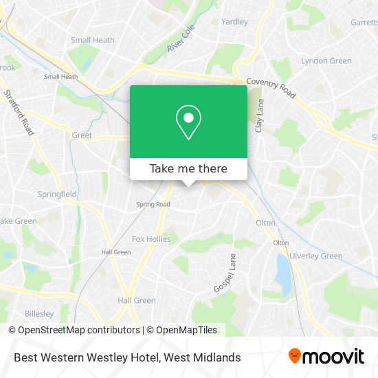 Best Western Westley Hotel map