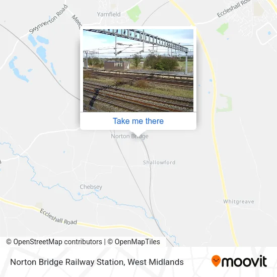 Norton Bridge Railway Station map