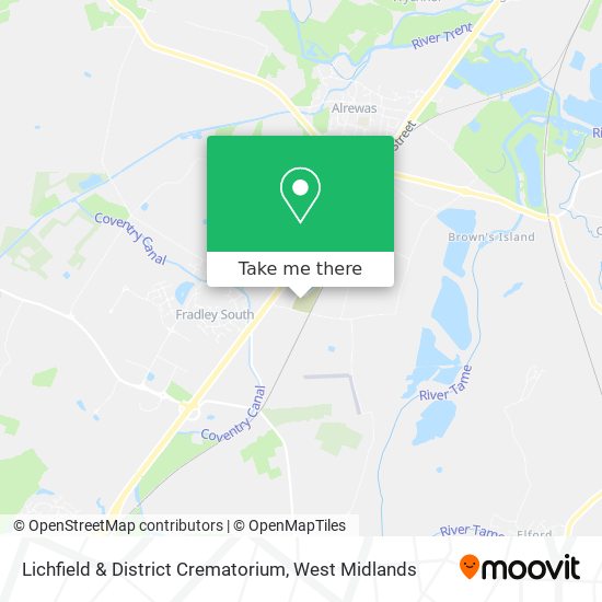 Lichfield & District Crematorium map