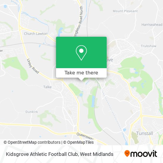 Kidsgrove Athletic Football Club map