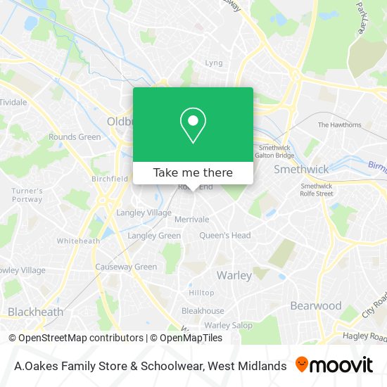 A.Oakes Family Store & Schoolwear map