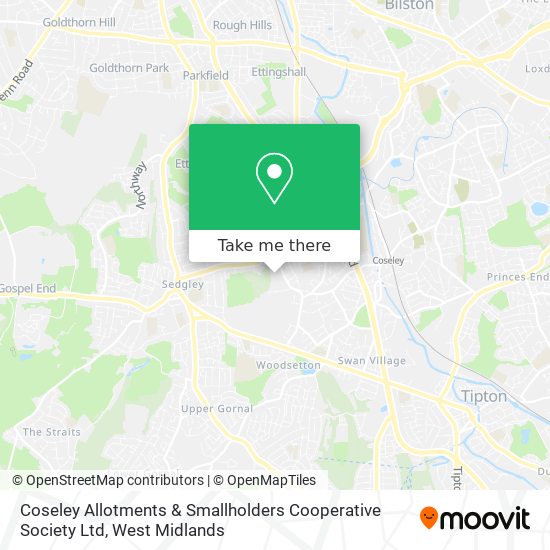 Coseley Allotments & Smallholders Cooperative Society Ltd map