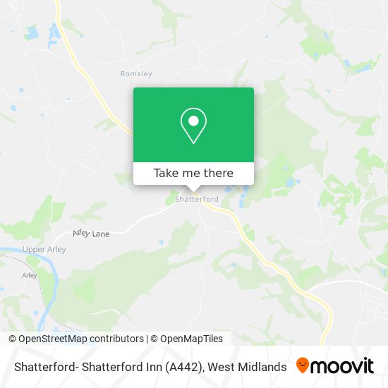 Shatterford- Shatterford Inn (A442) map