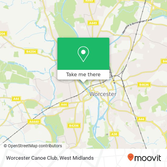 Worcester Canoe Club map