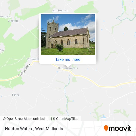 Hopton Wafers map