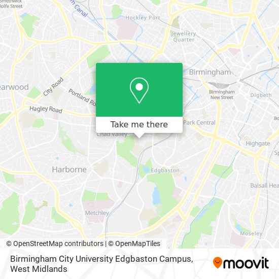 Birmingham City University Edgbaston Campus map