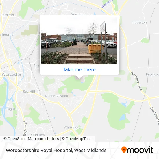 Worcestershire Royal Hospital map