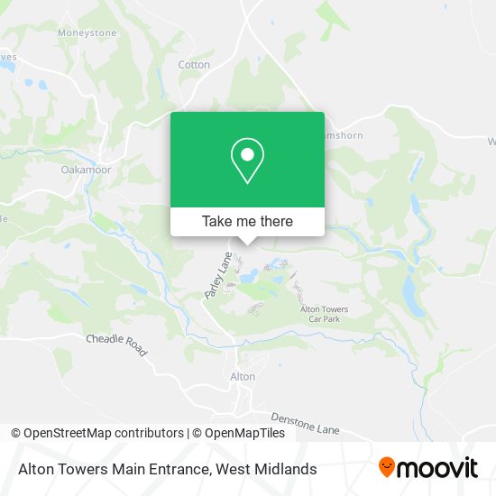 Alton Towers Main Entrance map