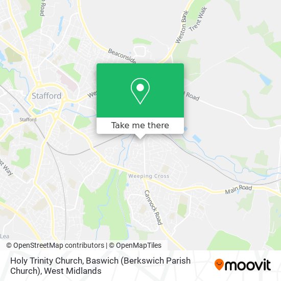 Holy Trinity Church, Baswich (Berkswich Parish Church) map