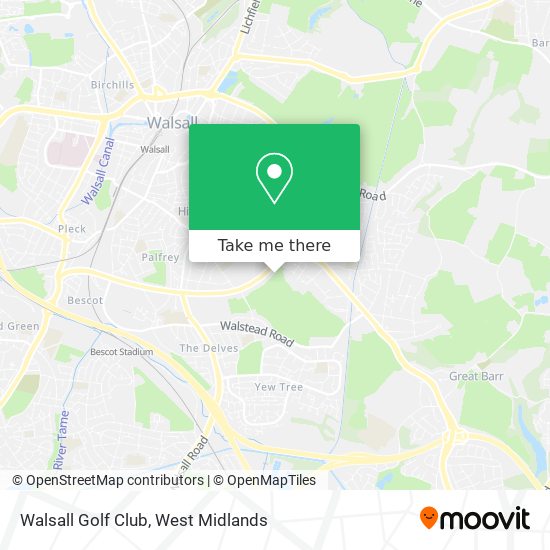 Walsall Golf Club map