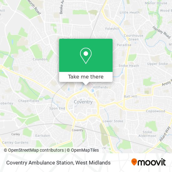 Coventry Ambulance Station map