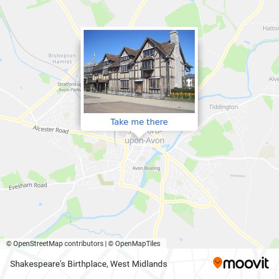 Shakespeare's Birthplace map