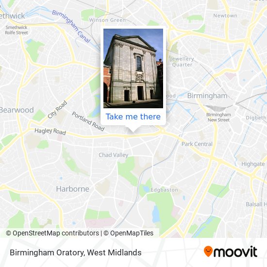 Birmingham Oratory map