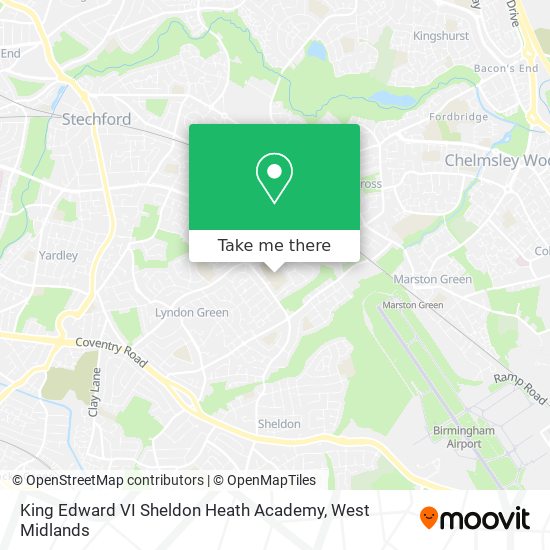 King Edward VI Sheldon Heath Academy map