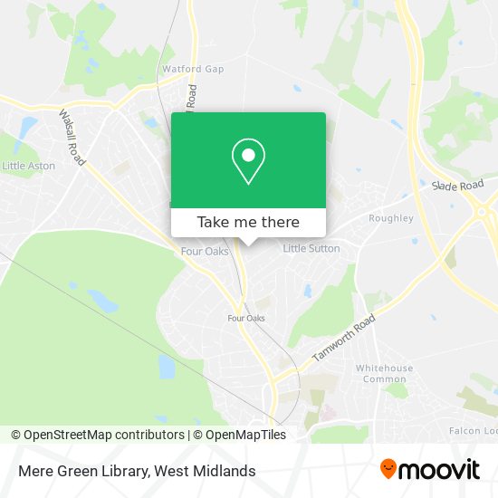 Mere Green Library map