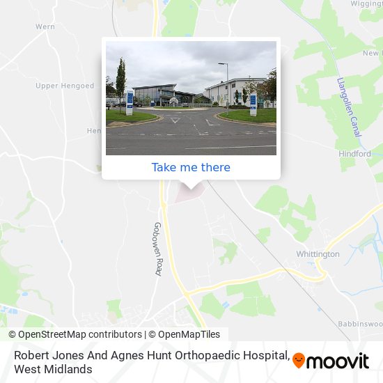 Robert Jones And Agnes Hunt Orthopaedic Hospital map