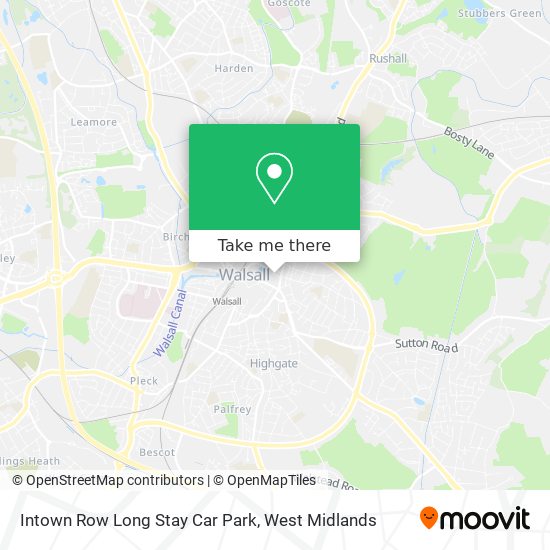 Intown Row Long Stay Car Park map