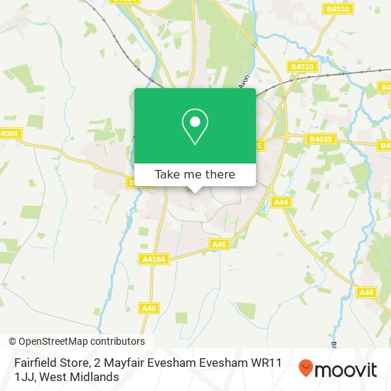 Fairfield Store, 2 Mayfair Evesham Evesham WR11 1JJ map