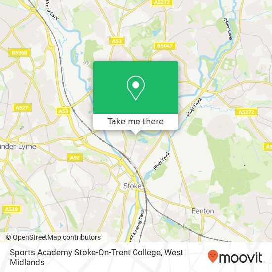 Sports Academy Stoke-On-Trent College map