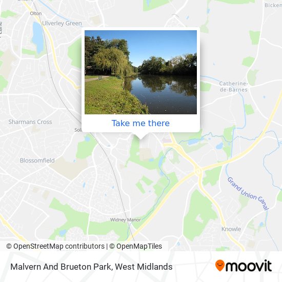 Malvern And Brueton Park map