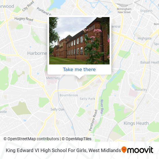 King Edward VI High School For Girls map