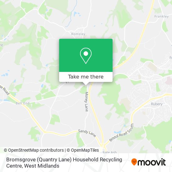 Bromsgrove (Quantry Lane) Household Recycling Centre map