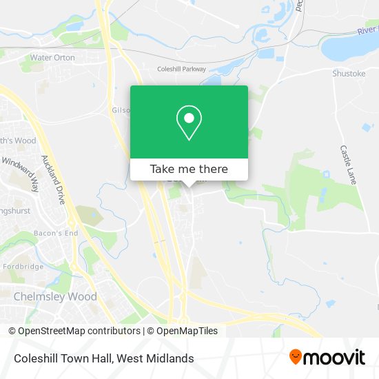 Coleshill Town Hall map