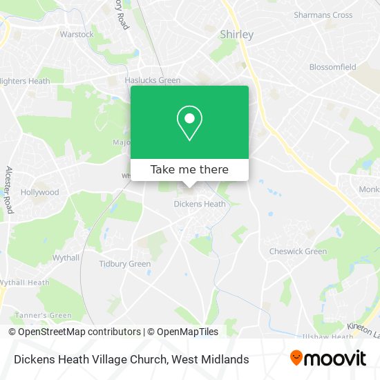 Dickens Heath Village Church map