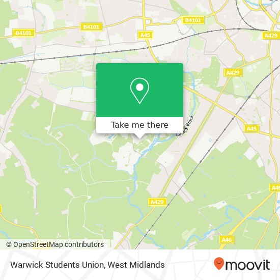 Warwick Students Union map