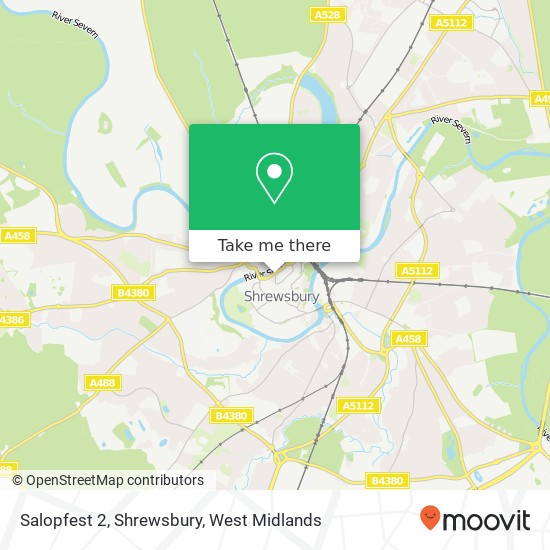 Salopfest 2, Shrewsbury map