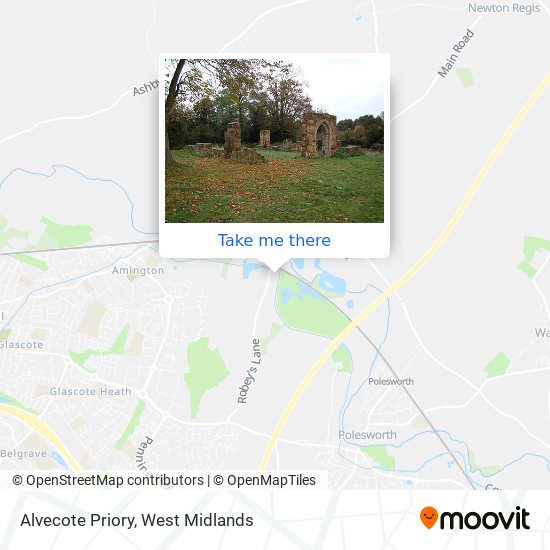 Alvecote Priory map