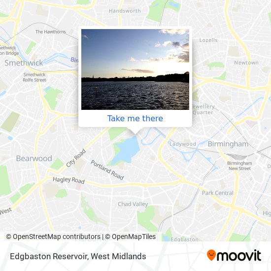 Edgbaston Reservoir map