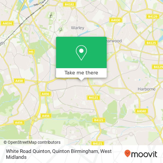 White Road Quinton, Quinton Birmingham map