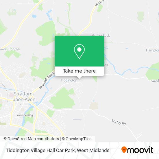 Tiddington Village Hall Car Park map
