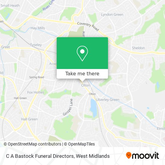 C A Bastock Funeral Directors map