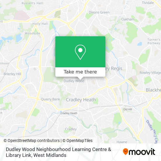 Dudley Wood Neighbourhood Learning Centre & Library Link map